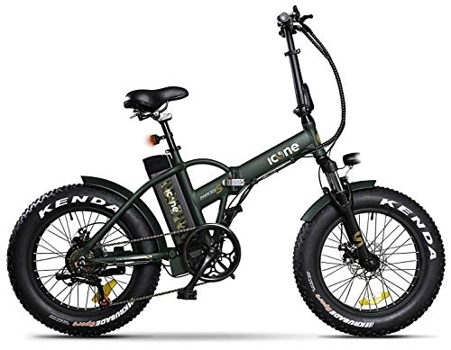 Bici elettriches : giordanoshop Green, Icon.e Bici Elettrica Pieghevole AllRoad Plus 250W Marines Unisex Adulto, No Size
