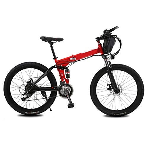 Bici elettriches : GJJSZ 26 Pollici Bici elettrica in Lega di Alluminio 36V 10AH Batteria al Litio Mountain Bike Bicicletta, Cambio a 21 velocità, con Una Borsa