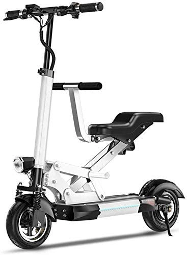 Bici elettriches : GJJSZ Bicicletta elettrica Pieghevole, Bici Pieghevole Leggera e in Alluminio con Pedali Scooter Batteria Piccola per Auto Batteria Portatile da Viaggio Pieghevole per Auto