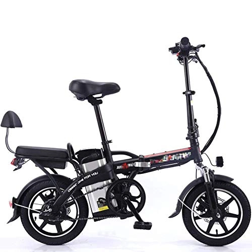 Bici elettriches : GJJSZ Ebike Pieghevole in Alluminio con Pedali, Power Assist e Motore 48V 350 Wh, Batteria, Bici elettrica da 14 Pollici