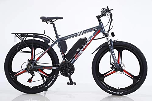 Bici elettriches : Green y Biciclette Elettriche, Potenza Super Portatile e Mountain Bike Elettriche per Adulti. 26"36V 350W.(Color:Rosso, Size:10Ah70Km)