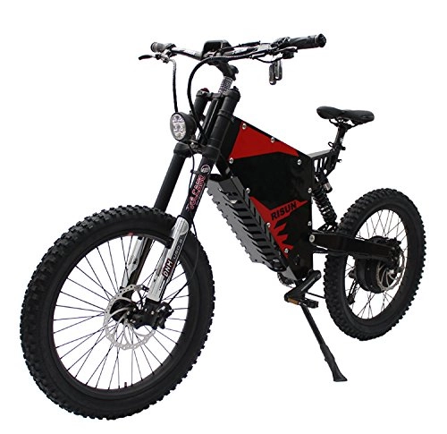 Bici elettriches : HalloMotor FC-1 Powerful 72V 3000W Electric Bicycle eBike Mountain with 72V 35Ah Li-Ion Samsung 35E Cells with 70 / 100-19 off-Road Tire