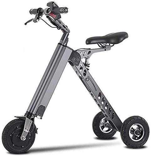 Bici elettriches : Haojie Pieghevole Bicicletta elettrica Tricycle Scooter Battery Auto Viaggio Auto elettrica Luce Auto e Comodo da Lavorare, C