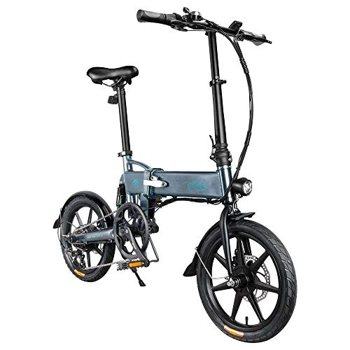 Bici elettriches : HGY Elettrico Pieghevole, D2S Biciclette in Alluminio da 16 Pollici Bici elettrica per Adulti 6 velocità E-Bike con Built-in 36V 7.8AH Batteria al Litio 250W Motore, A, 135.00 x 40.00 x 110.00 cm