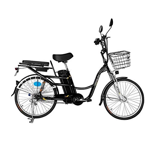 Bici elettriches : HHHKKK Biciclette Elettriche con Rimovibile, Bicicletta Elettrica da 24 Pollici Cargo 48V Bicicletta Elettrica in Lega di Alluminio Bicicletta Elettrica Maschile e Femminile