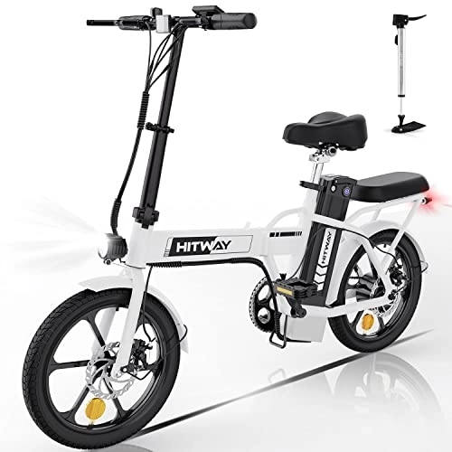 Bici elettriches : HITWAY bici elettriche e-bike bici da città pieghevoli 8.4h batteria, chilometraggio elettrico può raggiungere 35-70 km, 250 W / 36 V / 8.4Ah batteria, Max.