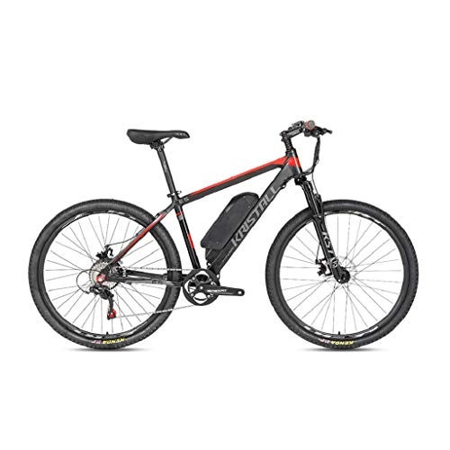 Bici elettriches : HJHJ Mountain Bike elettrica, Bicicletta Ibrida a Batteria al Litio 36V10AH, (26-29 Pollici) motoslitta Bicicletta 24 velocità Cambio Meccanico Freno a Disco, Red, 27.5 * 17in