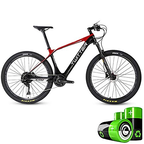 Bici elettriches : HJHJ Mountain Bike elettrica Ibrida motoslitta da 27, 5 Pollici per Adulti Bicicletta Ultraleggera a Pedale 36V10Ah Batteria al Litio Integrata (5 File / 11 velocità)