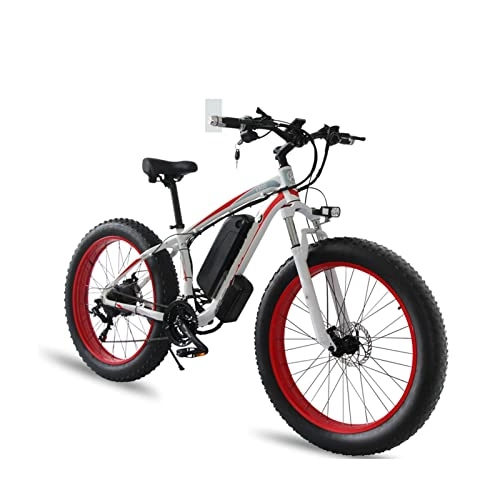 Bici elettriches : HMEI Bici elettriche per Adulti Uomini 1000W 26 Pollici Fat Tire Bici elettrica 48V 18Ah Batteria al Litio Rimovibile Bicicletta elettrica Beach Ebike (Colore : E, Taglia : One 18AH Battery)