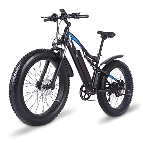 Bici elettriches : HMEI Bicicletta elettrica Pieghevole 26"Fat Tire Bicicletta elettrica Potente 500W / 750W / 1000W Motore 48V Batteria al Litio Rimovibile Ebike Beach Snow Shock Absorption Mountain Bicycle