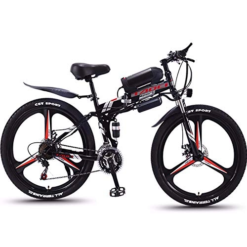 Bici elettriches : HSTD Mountain Bike Elettrica - Bicicletta Elettrica Pieghevole, Freni A Doppio Disco, Batteria Rimovibile Agli Ioni di Litio da 36 V / 10Ah, Tre Modalità di Lavoro, Motore 350W, Shimano 21 Velocità E-Bi