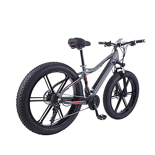 Bici elettriches : HULLSI Bicicletta Elettrica, Lega di Alluminio per Adulti Mountain Bike 48V / 13Ah Batteria al Litio Rimovibile, 27 Marce, Motoslitta con Ruote Ruvide, Freni A Doppio Disco