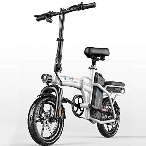 Bici elettriches : Hxl Bicicletta elettrica Pieghevole, Scooter Elettrico - 3 modalit di Lavoro / Impermeabile / Bicicletta Urbana velocit Media di 25 km / h, Bianca