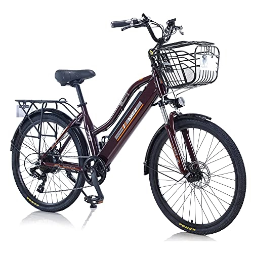 Bici elettriches : Hyuhome 2022 Aggiornamento 26 "Biciclette elettriche per donne adulte, 36V E-Bike Biciclette per tutti i terreni con batteria agli ioni di litio rimovibile Mountain Ebike