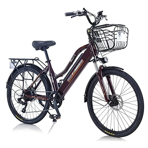 Bici elettriches : Hyuhome 2022 Aggiornamento 26"Biciclette elettriche per donne adulte, 36V E-Bike Biciclette per tutti i terreni con batteria agli ioni di litio rimovibile Mountain Ebike