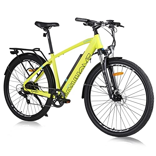 Bici elettriches : Hyuhome Biciclette elettriche per adulti e uomini, mountain bike elettrica da 29 pollici, bici elettriche da uomo con batteria rimovibile da 36 V 12, 5 Ah e motore BAFANG (820 M, giallo)