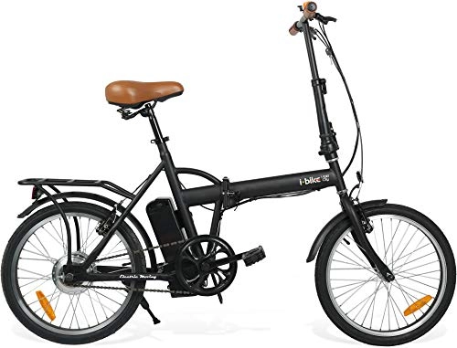 Bici elettriches : i-Bike I- Fold City Bicicletta Ripiegabile Elettrica con Pedalata Assistita Uomo, Nero, unica