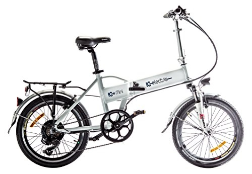 Bici elettriches : IC Electric Mini - Bicicletta pieghevole, Unisex adulto, Mini, bianco