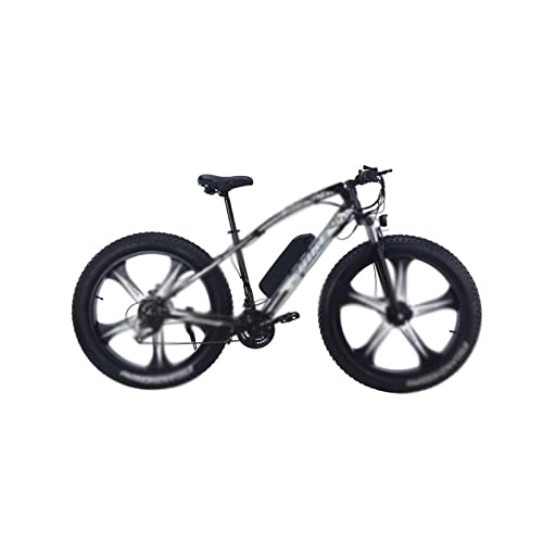 Bici elettriches : IEASEddzxc Electric Bicycle 4.0 Fat Tire Electric Bicycle Mountain Lithium Assist Snowmobile Integrated Wheel Variable Speed Beach Bike (Color : Black-White)