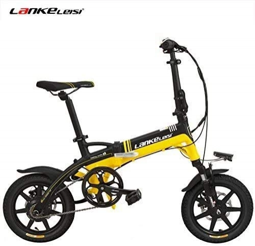 Bici elettriches : IMBM A6 Elite 14 Pollici di Pedale Pieghevole Assist Bici elettrica, 36V 8.7Ah Hidden Batteria al Litio, Telaio Lega di Alluminio, 5 Grade Pedale Assist, Ruota Integrato