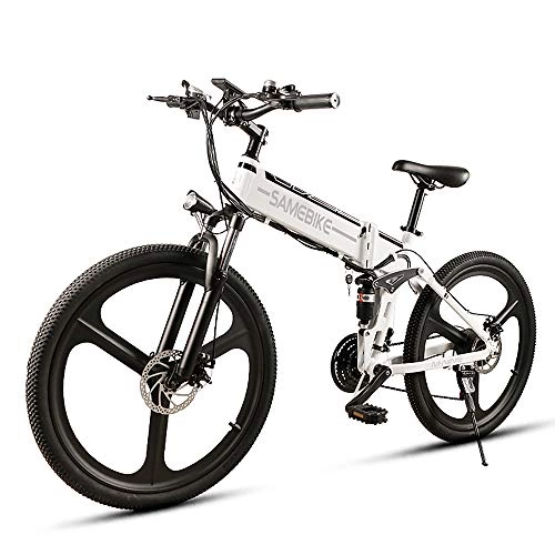 Bici elettriches : Irfora Bici elettrica Pieghevole E-Bike, Pieghevole Bici elettrica Power Assist elettrica Bicicletta E-Bike Conjoined Rim Scooter 48V 350W Motore