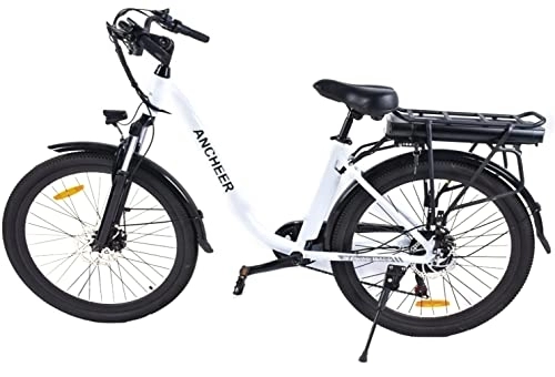 Bici elettriches : Irypulse Uomini Bicicletta Elettrica 26 Pollici Mountain E-Bike Donne Terreno Piano Bike Bici Elettrica 36V 10Ah Batteria Iitio Doppia Sospensione Schermo LCD Unisex Adulto(nero)