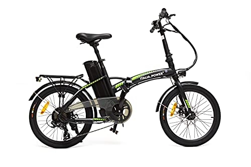 Bici elettriches : Italia Power - Off Grid Italia Power E-Bike IP3 Nera, Bicicletta elettrica Unisex Adulto, Nero, M