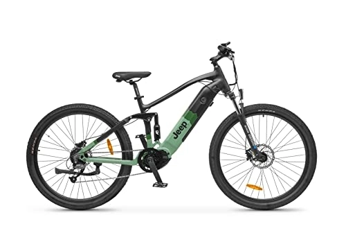 Bici elettriches : Jeep Hemlock Mountain E-bike, Motore M500 Centrale 250W, Batteria 468W, Fino a 95km, Cambio Shimano 9 Rapporti, Freno Idraulico, Schermo LCD, Ruote 29