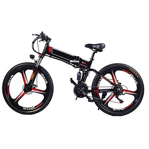 Bici elettriches : JIEER - Bicicletta da montagna elettrica pieghevole, motore Ebike 350 W, 48 V, display a LED, bicicletta elettrica, Commute Ebike, cerchio in lega