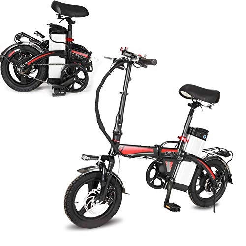 Bici elettriches : JIEER Bicicletta Pieghevole Leggera, Pedali E Bici Elettrica Servoassistita, Bicicletta Elettrica con Pneumatici da 14 Pollici con Motore da 360 W Batteria al Litio Rimovibile 14Ah, Bici Elettrica