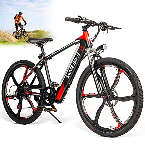 Bici elettriches : JINGJIN E-Bike Portatile, e-Bike con Batteria agli ioni di Litio 36V8AH, Motore brushless ad Alta velocità da 350W, Telaio da Montagna in Acciaio al Carbonio da 26", velocità 35 km / h