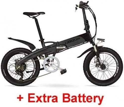 Bici elettriches : JINHH 48V 10Ah Hidden Battery 20"Pedal Assist Pieghevole Mountain Bike elettrica, Motore 240W, Telaio in Lega di Alluminio, Forcella Ammortizzata (Colore: Grigio)
