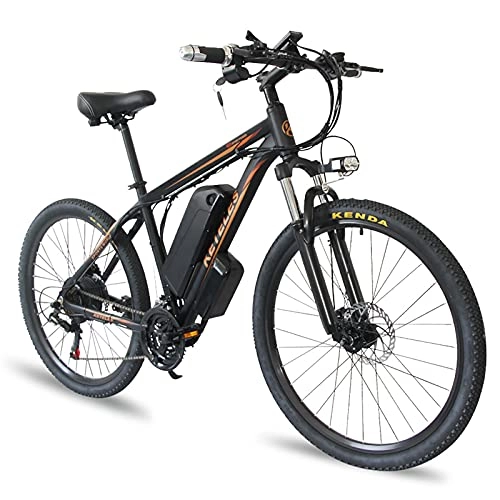 Bici elettriches : JMCVILOF 26"Mountain Bike Elettrica, Ciclomotore Elettrico 48V350W, Bicicletta con Batteria al Litio 15Ah A 21 velocità, Sensore PAS, Display LCD, Funzione di Spegnimento del Freno, Black