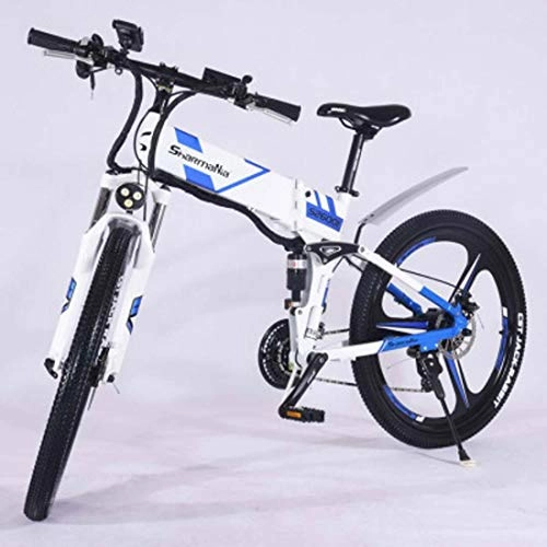 Bici elettriches : JUN Bicicletta elettrica, Il 26 Pollici Bici di Montagna elettrica Batteria al Litio Pieghevole in Lega di Alluminio Electric City Bike