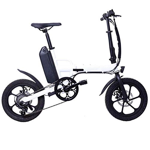 Bici elettriches : June Bici Elettrica Pieghevole per Adulti City Electric Bikes con Motore Brushless da 250 W 36 V 13 AH Batteria al Litio Integrata 6 velocità Bici Elettrica