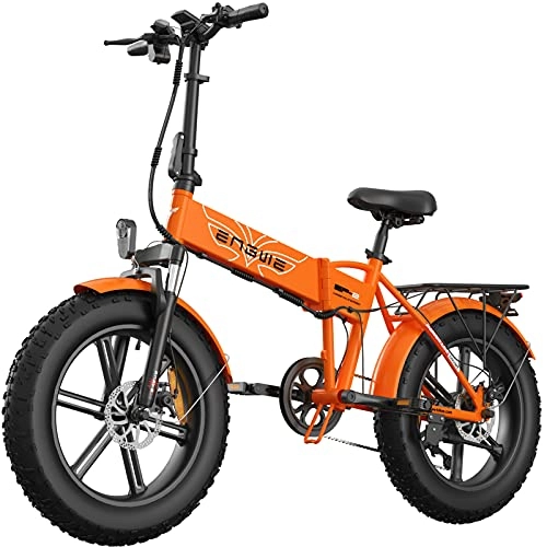 Bici elettriches : JUYHTY Bicicletta Elettrica per Mountain Bike Fat Tire 500W 12, 5AH, Bici da Neve Che Trasporta Una Folla di 150 kg 5 Ore di Ricarica Rapida della Batteria 7 Marce Orange