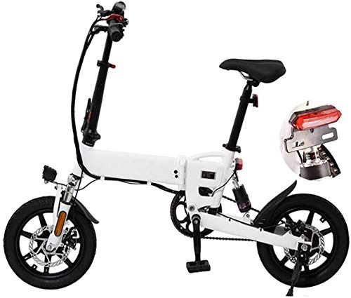 Bici elettriches : JXH Folding E-Bike, Bicicletta elettrica da 14 Pollici per Gli Adulti - 250W-36V-7.8AH Batteria al Litio, Freno a Disco - Tre modalit di Guida, Adatto per Uomini e Donne, 5.2ah