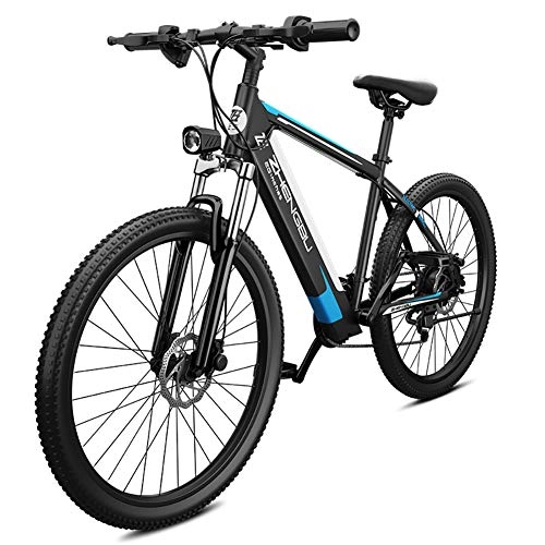 Bici elettriches : JXH Mountain Bike Elettrico per Adulto, in Lega di magnesio 26" 48V 400W Rimovibile agli ioni di Litio della Bicicletta Ebike, per Outdoor Ciclismo Viaggi Work out, Nero