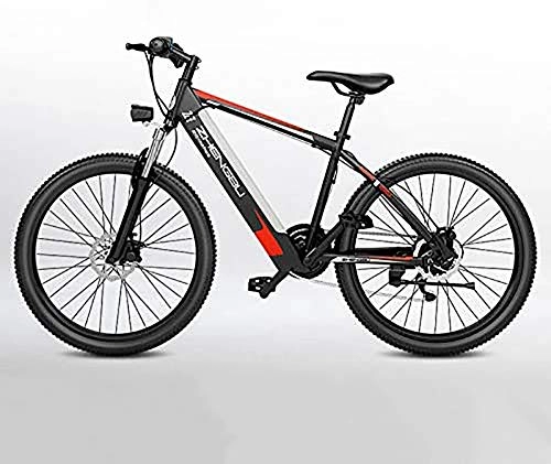 Bici elettriches : JXH Mountain Bike Elettrico per Adulto, in Lega di magnesio 26" 48V 400W Rimovibile agli ioni di Litio della Bicicletta Ebike, per Outdoor Ciclismo Viaggi Work out, Rosso