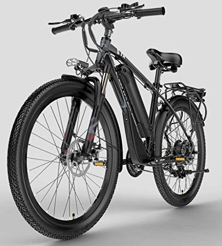 Bici elettriches : JXXU Bici di Montagna elettrica con Telecomando, Rimovibile Grande capacità agli ioni di Litio (48V 4000W), Bici elettrica 21 Speed ​​Gear e modalità di Lavoro Tre (Color : A)