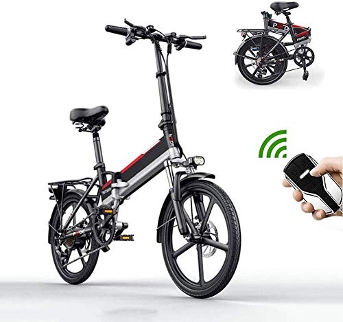 Bici elettriches : JXXU Pieghevole Bici elettrica for Gli Adulti, 20" Bicicletta elettrica / Commute Ebike con 400W Motore, Telecomando, 48V Batteria, Professional 7 velocità di Trasmissione Ingranaggi