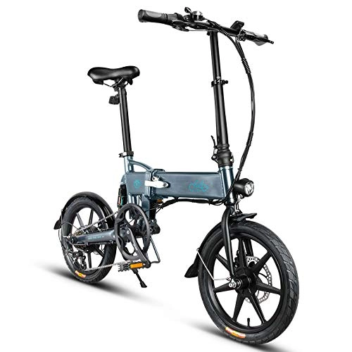 Bici elettriches : KaariFirefly Bici elettrica Pieghevole per Adulti, Bici elettrica Pieghevole a velocità variabile con Telaio in Lega di magnesio Leggero con, Motore da 250 W, Batteria da 36 V 7, 8 Ah, 25 km / h Grigio