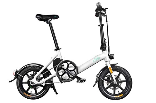 Bici elettriches : KaariFirefly - Bicicletta elettrica Pieghevole per Adulti, Regolabile, in Lega di magnesio Leggera, con Schermo LCD, Motore da 250 W, Batteria da 36 V 7, 8 Ah, 25 km / h (Bianco)