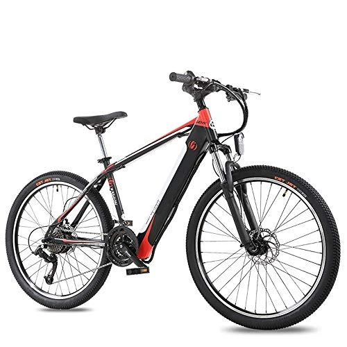 Bici elettriches : KKKLLL - Macchina elettrica per Mountain Bike, 48 V, Batteria al Litio per Adulti, 27 velocità, 26 Pollici Rosso