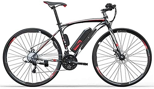 Bici elettriches : KONGWU Bicicletta elettrica 250W da 27 Pollici Bicicletta elettrica per Bicicletta elettrica per Adulti con Batteria 8 / 14AH Rimovibile Professionale 27-velocità-Bianco e Nero Amazing