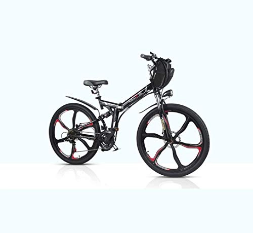 Bici elettriches : L&U Bicicletta elettrica Pieghevole Mountain Bike da Mountain Bike 48V 8Ah Batteria al Litio 5 velocità variabile Funzione Doppia Sospensione Nuova energia Mountain Bike con Funzione GPS, B6