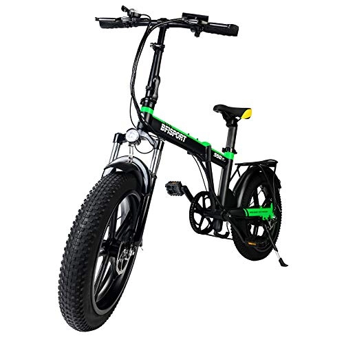 Bici elettriches : Lamtwheel Bicicletta Elettrica Pieghevole con Pedali, E-Bike Potenza 250w Sedile Regolabile, Snow Bike Mountain & City Bike - velocità Massima 25km / h, Sensore Elettronico