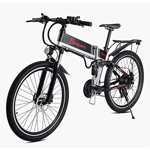 Bici elettriches : LCLLXB Bicicletta Pieghevole, Bici Elettrica, Batteria al Litio Mobile Freno A Disco Idraulico Biciclette elettriche per Adulto
