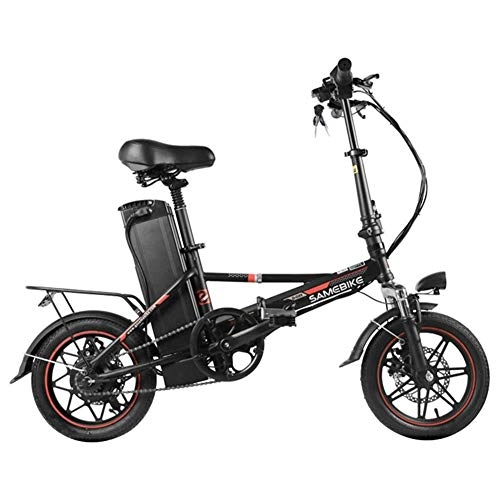 Bici elettriches : LCLLXB SIMEBIKE Bici Elettrica 14 Pollici 30 Km / H velocità 36 V 250 W Motore Ad Ingranaggi Senza Spazzole Ad Alta velocità 8ah Batteria al Litio Senza Spazzole in Acciaio Ad Alto Tenore di Carbonio