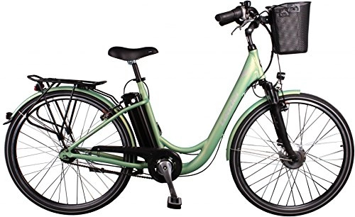 Bici elettriches : Leader Bronx sevila 28 pollici 48 cm Donna 7sp V-Brake vert-menthe